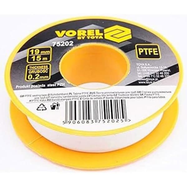 Kayak reparationskit - paddelreparationskit - Vorel paddelreparationskit - 75202 - PTFE-band 15mx19x0,2mm