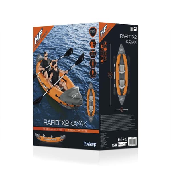 Bestway Uppblåsbar kajak Hydro-Force Rapid x2 med tillbehör