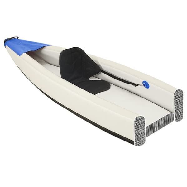 vidaXL oppustelig kajak 424x81x31 cm polyester blå
