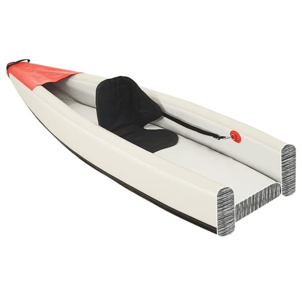 vidaXL oppustelig kajak 424x81x31 cm polyester rød