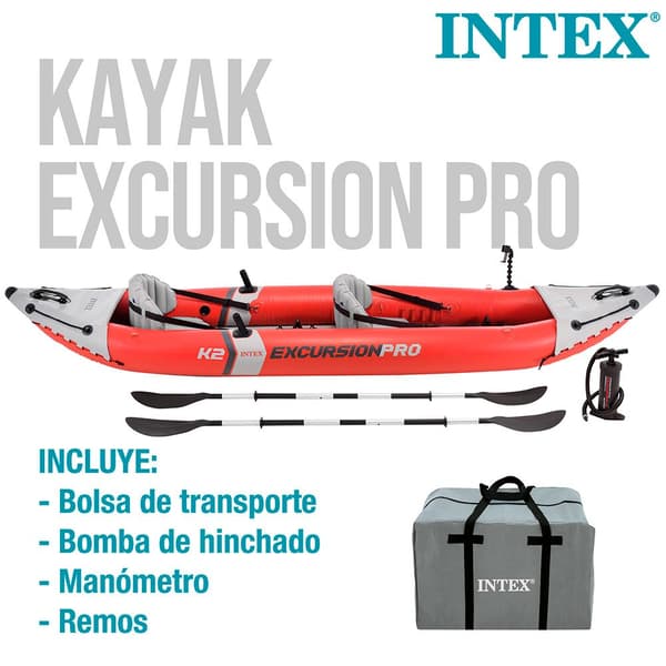 Intex Kajak Excursion Pro K2 Inflatable Rød 2 Places