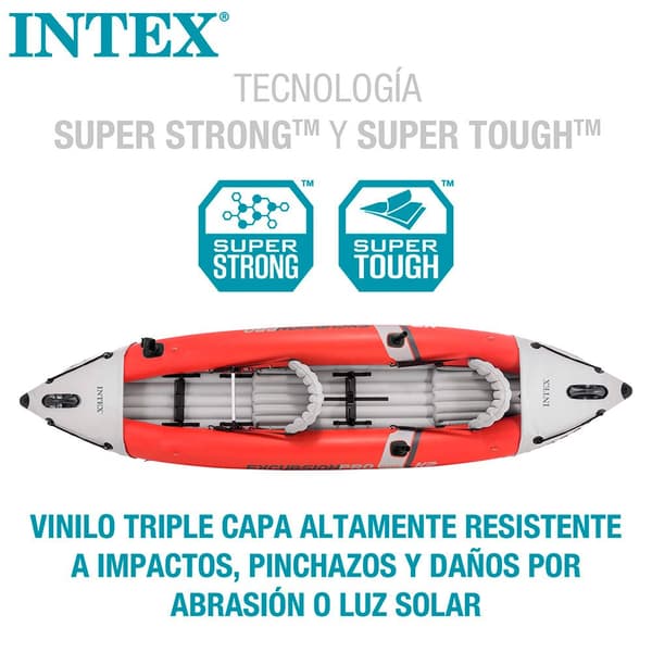 Intex Kajak Excursion Pro K2 Inflatable Rød 2 Places