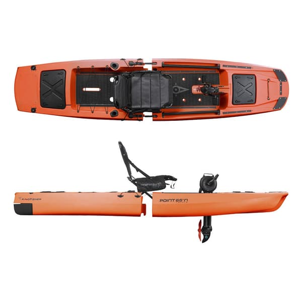 Point 65 Kajak Med Pedaler Kingfisher Solo Orange 331 x 79 cm