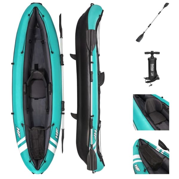 Bestway Hydro-Force Ventura kajak 280x86 cm Svart, Turkos