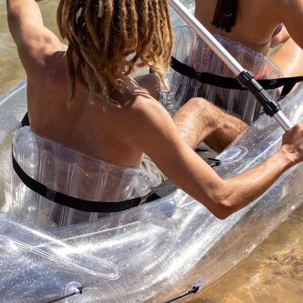 Transparent uppblåsbar kajak med tillbehör Paros InnovaGoods 312 cm 2-sits