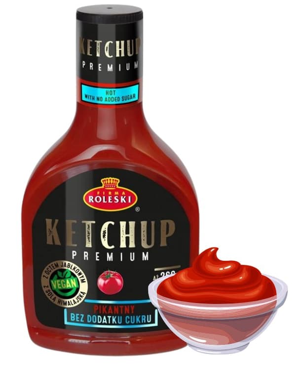 Roleski Keto kryddig ketchup 425g Sockerfri ketchup för grillning Roleski