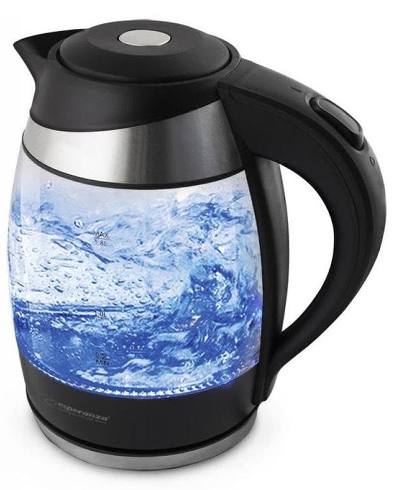 Esperanza Gullfoss Vattenkokare 1,8L - Svart/Transparent
