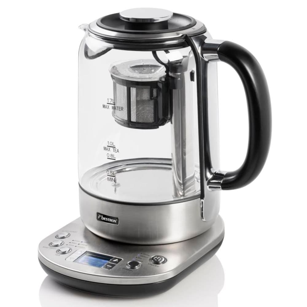 Bestron 2-i-1 Tebryggare/vattenkokare AATM800STE 1,7 L 2200 W inox