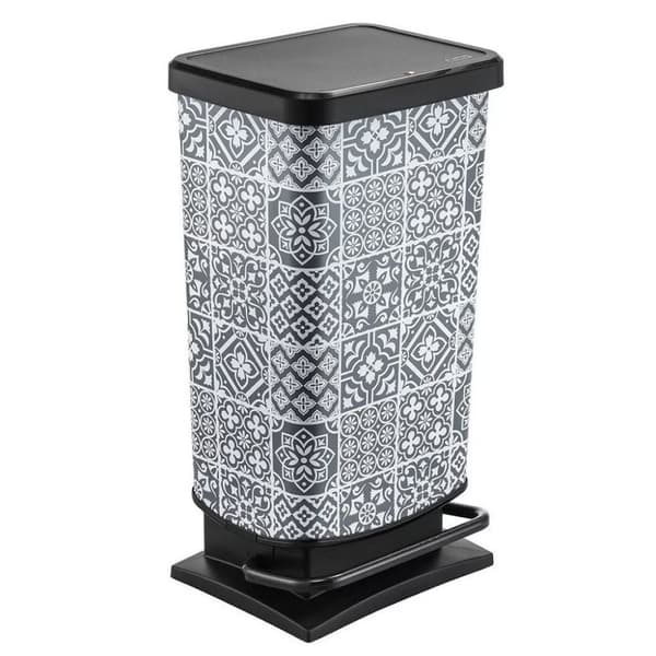 Rotho Paso Pedal Bin Fliser 40L Grå/Sort