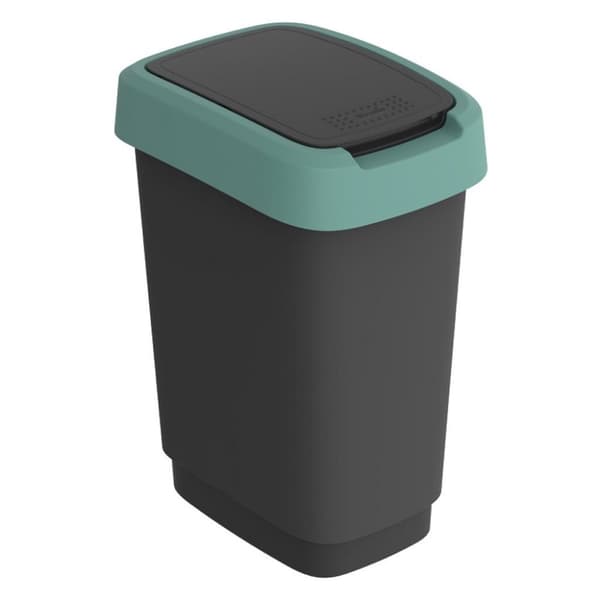 Rotho Twist Avfallskärl 10L Mistel Grön/Antracit