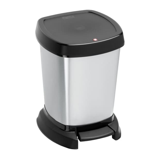 Rotho Paso Pedal Bin 6L Silver/Metallic