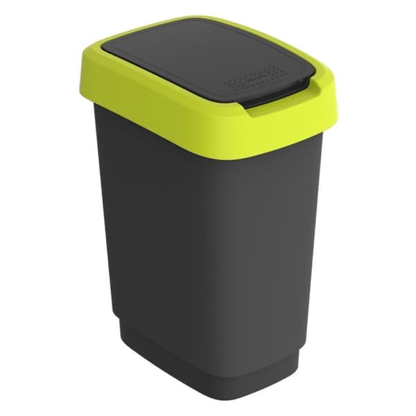 Rotho Twist Avfallskärl 10L Lime/Antracit