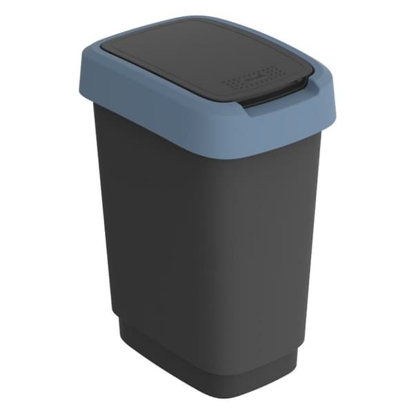 Rotho Twist Waste Bin 10L Horizon Blue/Anthrasite