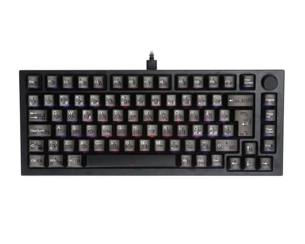 ABS Double-shot Cubic Profile Translucent Backlit 117-Key Nordisk - Smoky Quartz