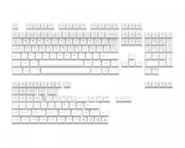 Shine Through Double-shot PBT Keycaps Set - Hvit