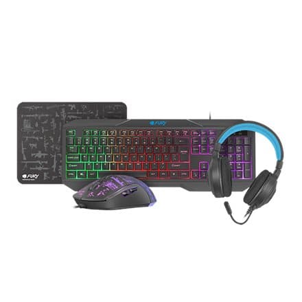 4IN1 FURY THUNDERSTREAK 3.0 GAMING SET KEYBOARD+MOUSE+HEADPHONES+PAD RU LAYOUT
