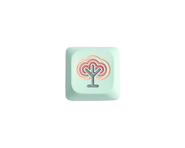 Zinc Alloy Low Profile LSA Artisan Keycap - Tree