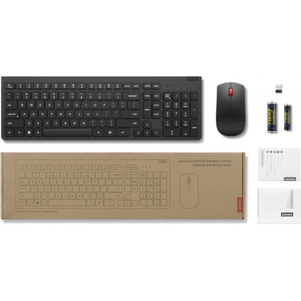Lenovo Essential Wireless Combo Keyboard & Mouse Gen2 -tangentbord och mus