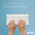 Miniatyrbild 5 av 11: R-Go Compact Break - ergonomiskt tangentbord, trådlöst, vitt