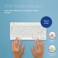 Miniatyrbild 6 av 11: R-Go Compact Break - ergonomiskt tangentbord, trådlöst, vitt
