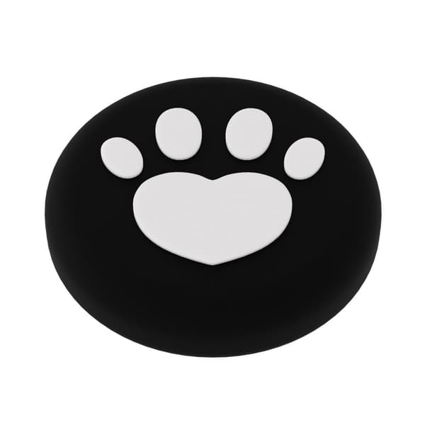 INF Kompatibel med SWITCH2 Hjerte Silikone Thumb Grips Caps for Forbedret Kontrol Sort