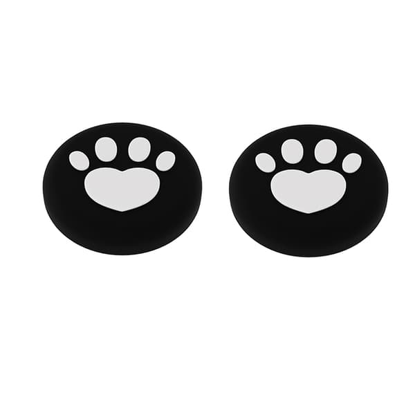 INF Kompatibel med SWITCH2 Hjerte Silikone Thumb Grips Caps for Forbedret Kontrol Sort