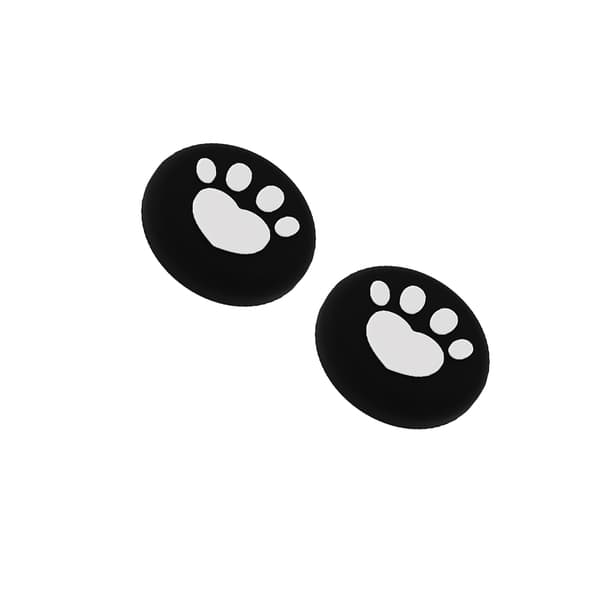 INF Kompatibel med SWITCH2 Hjerte Silikone Thumb Grips Caps for Forbedret Kontrol Sort