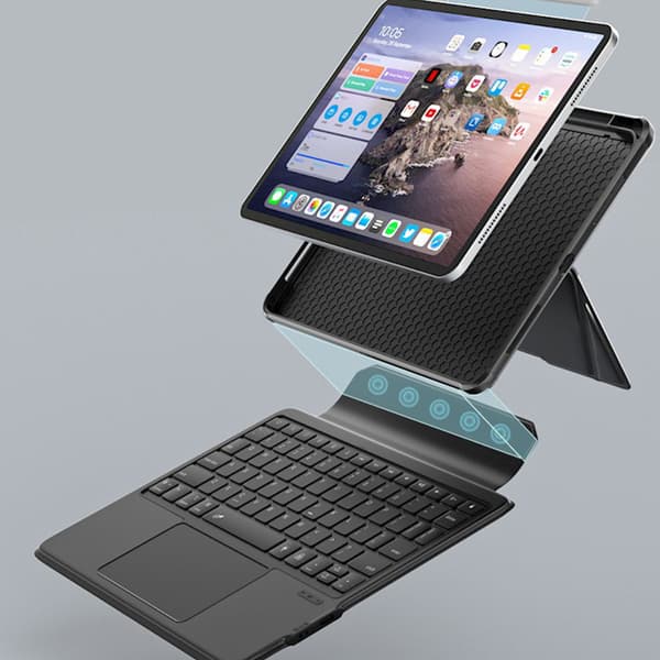 INF Magneettinen näppäimistökuori iPad 10. sukupolvelle 10,9 tuumaa - musta