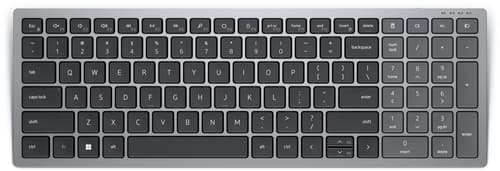 DELL KB740 bezdrátová klávesnice GER/ německá/ QWERTZ Grå, Sort