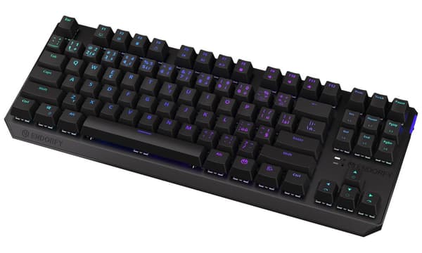 Endorfy herní klávesnice Thock TKL Wireless Black / RGB / black sw. / bezdrátová / mechanická / CZ/SK layout / černá