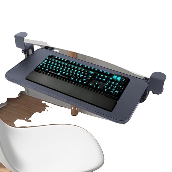 Ingen Punch Keyboard Tray, Ergonomisk Design, Nem at Installere,sort