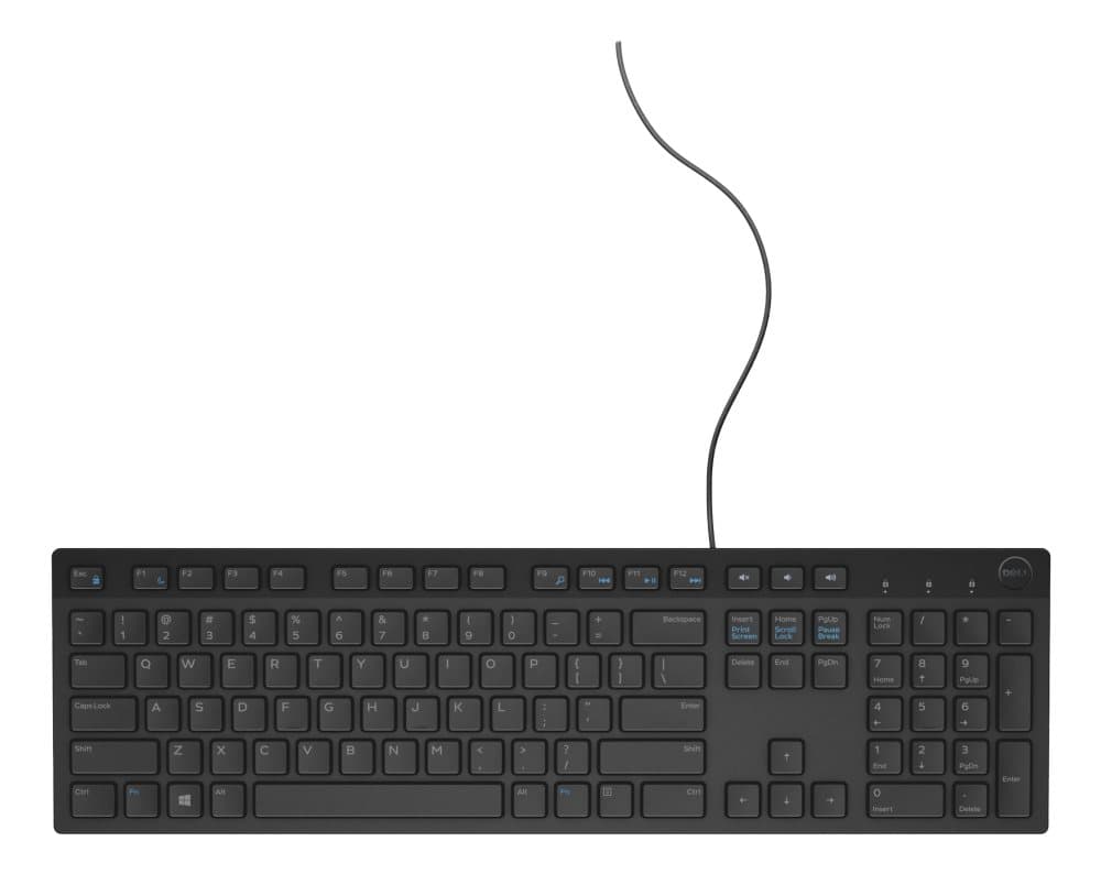 Dell KB216 - Tangentbord - USB - Finska / svenska - svart - för Inspiron 17R 57XX, Latitude 7400 2-in-1, D630, OptiPlex 50XX, Vostro 200, XPS One 27XX
