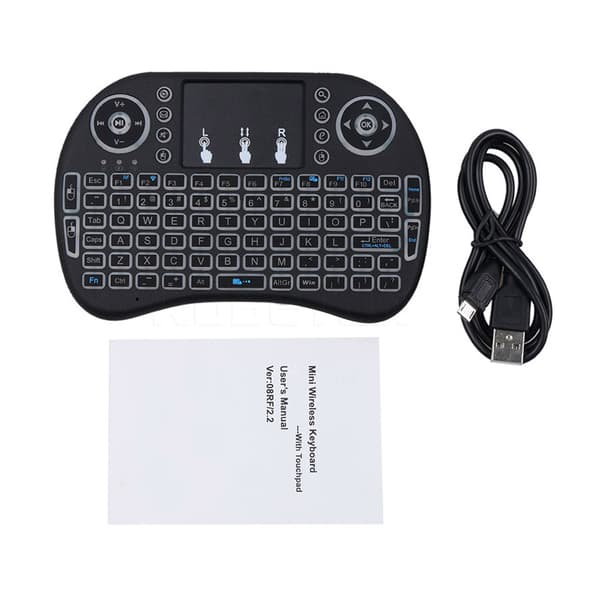 Trådløst tastatur med Touch & LED, QWERTY - Svart