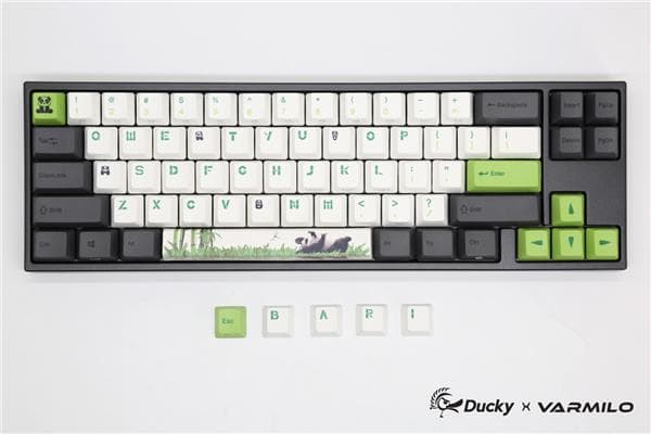 Ducky x Varmilo MIYA-Pro Panda TKL Cherry MX Brown Nordic Layout /Green & White PBT keycaps