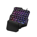 Miniatyrbillede 2 af 3: Enhånds-gamingtastatur med belysning - 7 RGB-farver