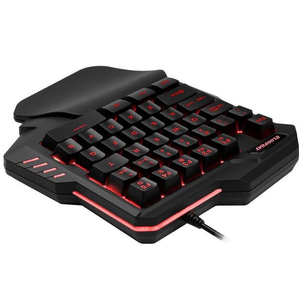 Enhånds-gamingtastatur med belysning - 7 RGB-farver
