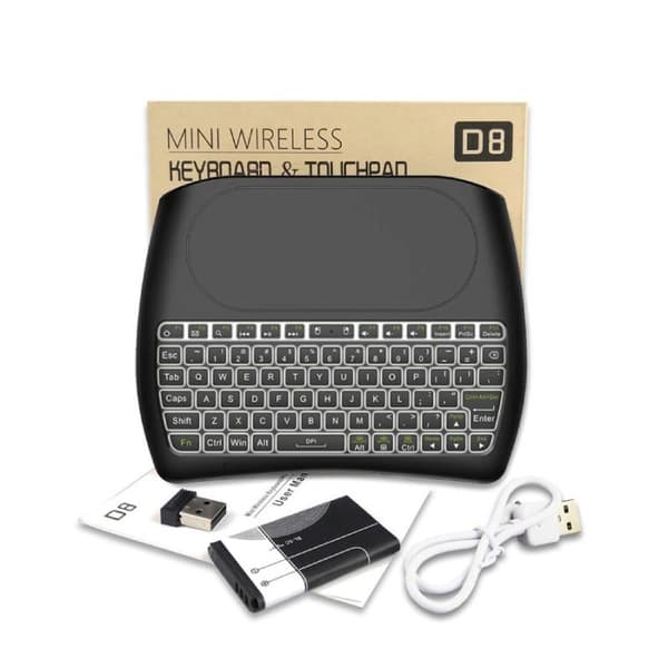 D8 Mini Trådløst tastatur og touchpad