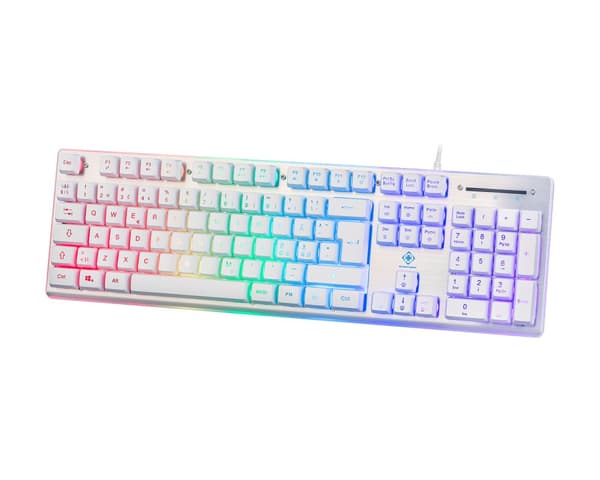 WK75 RGB Tastatur - Hvit