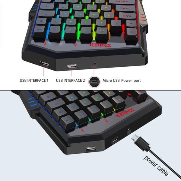 HXSJ K88 Langaton Gaming TNäppäimistö + Langallinen Hiiri