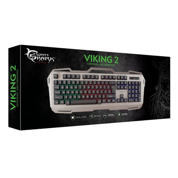 White Shark KEYBOARD GK-1624 VIKING -2 - Metal (US layout)