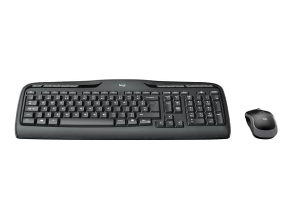 Logitech Wireless Combo MK330 - Sats med tangentbord och mus - trådlös - 2.4 GHz - USA, internationellt - svart
