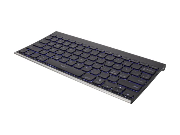 DELTACO TB-630 mini - Tangentbord - bakgrundsbelyst - trådlös - Bluetooth - Nordisk - svart