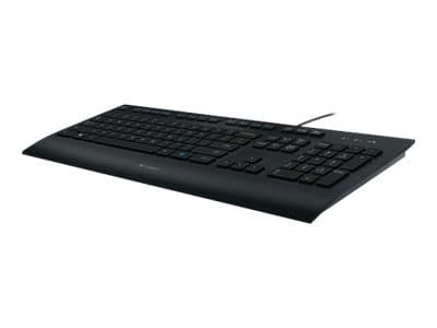 Logitech Corded K280e - Tastatur - USB - Nordisk Sort