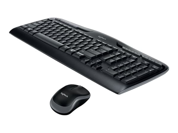 Logitech Wireless Combo MK330 - Tastatur- og mussett - trådløs - 2.4 GHz - Storbritannia - svart