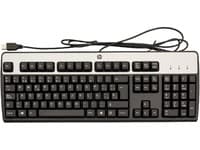 HP - Tastatur - USB - Spansk - sølv, jakksvart - for HP t5570; Workstation Z420, Z620, Z820; HPE t5145, t5540; Compaq Thin Client t5735