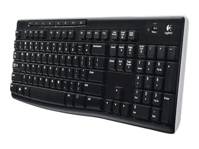 Logitech Wireless Keyboard K270 - Tastatur - trådløs - 2.4 GHz - USA/Europa Sort