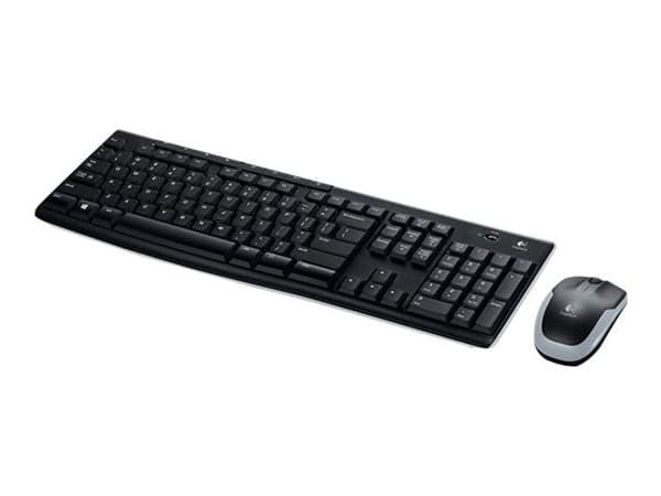 Logitech MK270 Wireless Combo - Sats med tangentbord och mus - trådlös - 2.4 GHz - italiensk Svart