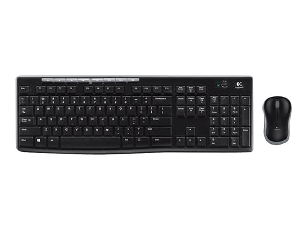 Logitech Wireless Combo MK270 tastatur Mus inkludert USB AZERTY Fransk Sort