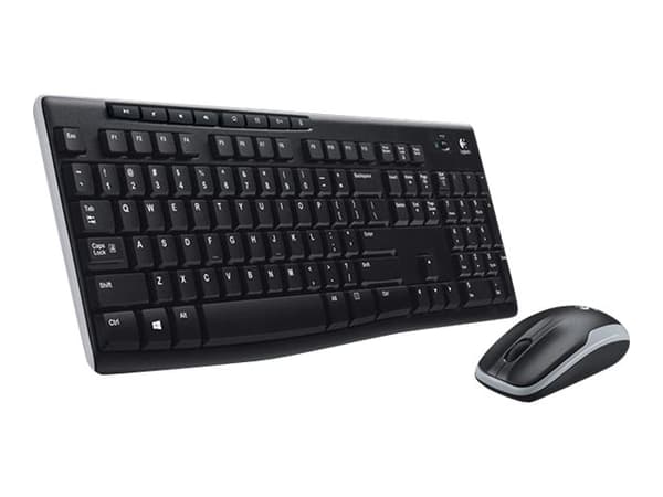 Logitech Wireless Combo MK270 tastatur Mus inkludert USB AZERTY Fransk Sort