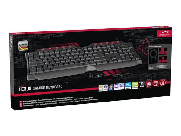 SPEEDLINK FERUS - Tastatur - USB - Nordisk